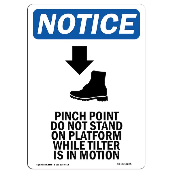 OSHA Sign, Pinch Point Do Not With Symbol, 5in X 3.5in Decal, 10PK, 3.5" W, 5" L, Portrait, PK10